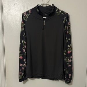 KASTEL Women's Fig Long Sleeve Top - Dark Grey and Purple